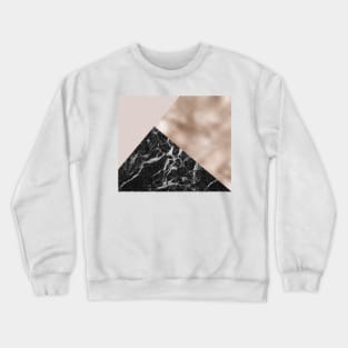 Layered rose gold and black campari marble Crewneck Sweatshirt